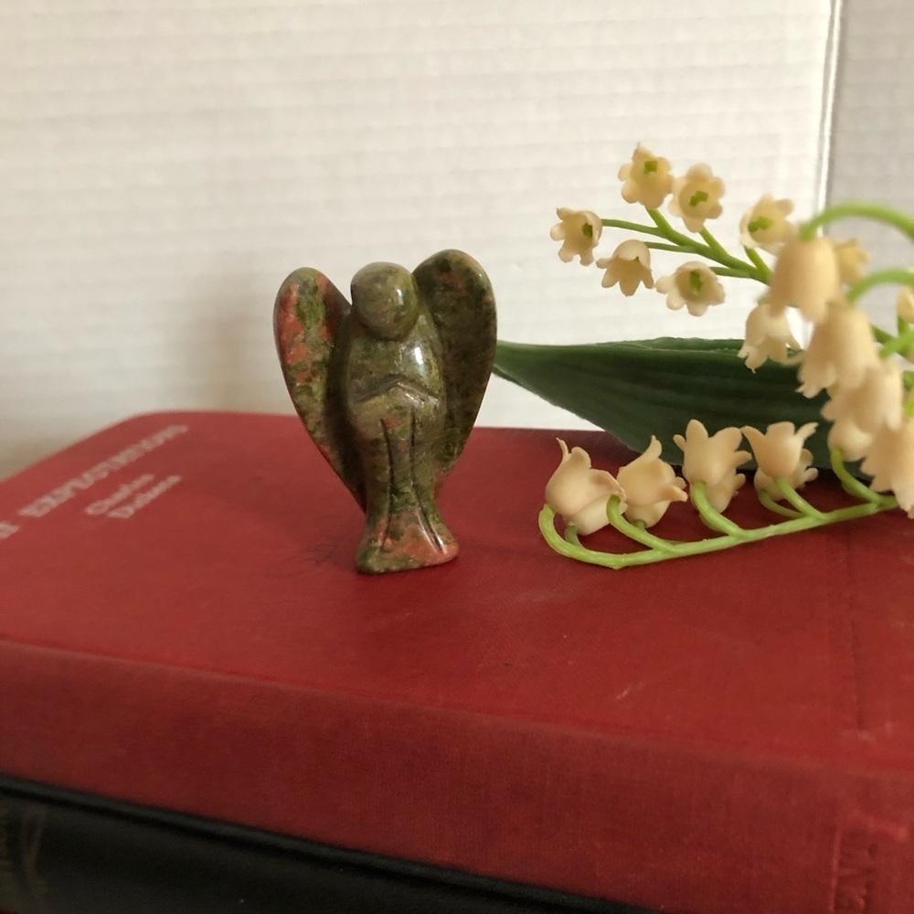 Hand Carved Unakite Angel